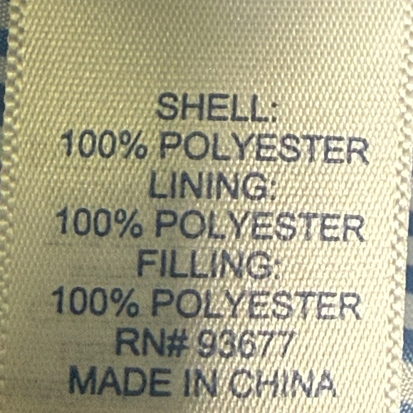 St. John’s Bay Blue Quilted Jacket Snap Front Lightweight Coat - Picture 10 of 10